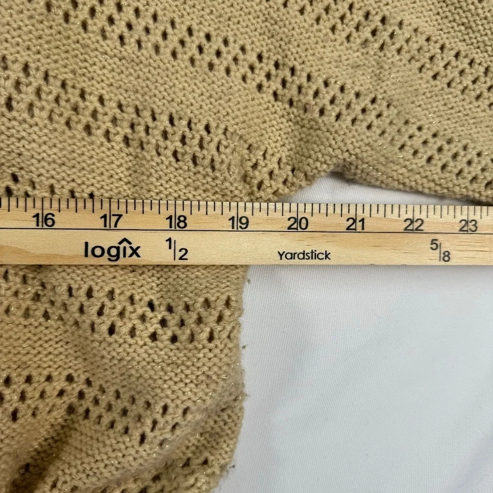 United States Sweaters 1/2 Sleeve Cowl Neck Top Womens Size XL Tan